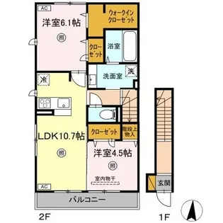 premier couleur(プルミエクルール)【2階】の間取り