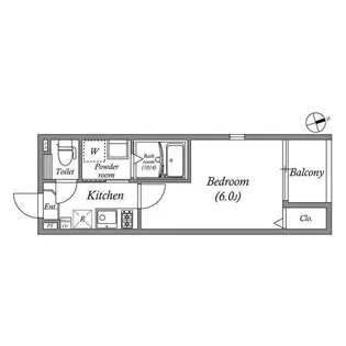 ハーモニーテラス江坂【1階】の間取り