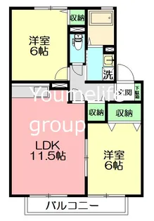 グランパルティールC【1階】の間取り