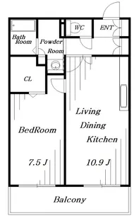 コーポレート稲毛海岸【12階】の間取り