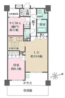 東京都世田谷区北沢1【マンション】の間取り