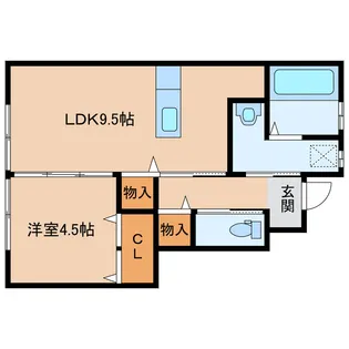 メゾン・ド・シュシュ【1階】の間取り