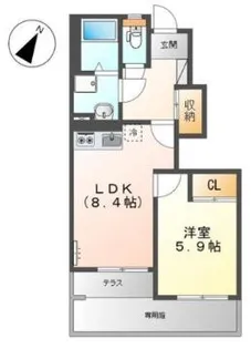 ティアラ【1階】の間取り