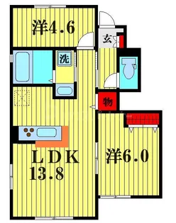 ソフィアおおたかの森B【1階】の間取り