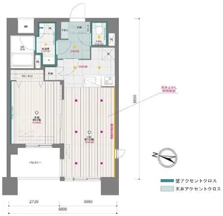 ドゥーエ月島【6階】の間取り
