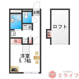 レオパレス生野【1階】の間取り