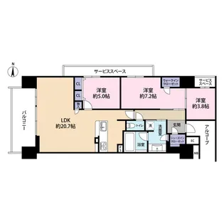 なかもずオールズ・ディアコート(0005540)【13階】の間取り