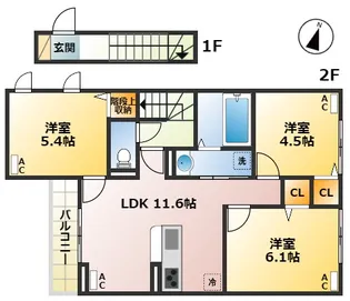 セレスティア石神井台II【2階】の間取り