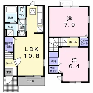 サンリット・ヴィラ・イーストD【1階】の間取り