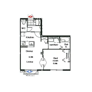 パピルスII【2階】の間取り