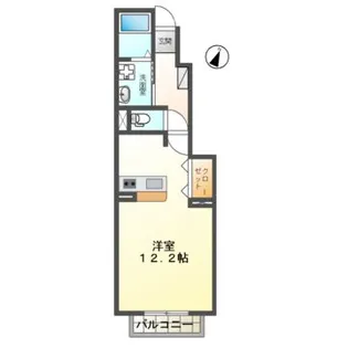 エスト福田口【1階】の間取り