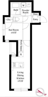 ゲートマークス三軒茶屋【4階】の間取り