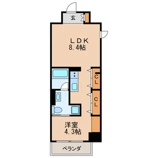 NS ZEAL泉【5階】の間取り