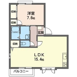 ティーズコートA【2階】の間取り