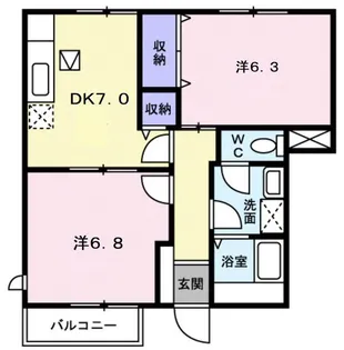 ソリアードテルゾォ【1階】の間取り