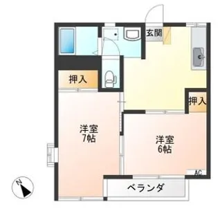 JOYコーポ【2階】の間取り