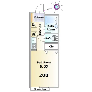 ハイツ穴川【2階】の間取り