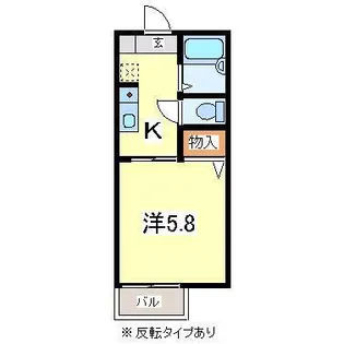 ウィスタリア肴町 A【1階】の間取り