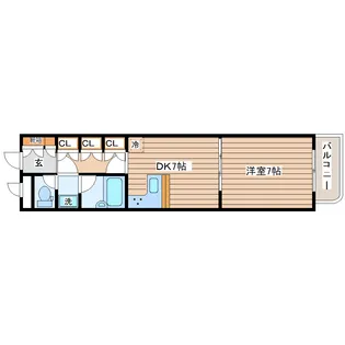 朝日プラザ五橋東【4階】の間取り