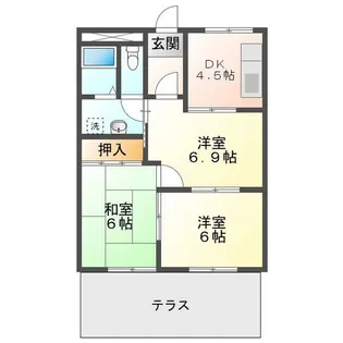 メゾンエスポア【1階】の間取り