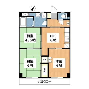 コーポサテライト【5階】の間取り