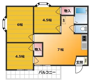 サンハイツ【2階】の間取り
