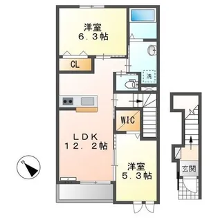 ルピナス【2階】の間取り