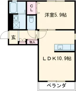 ディアス小舟 A棟【2階】の間取り