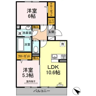 レグルス B棟【2階】の間取り