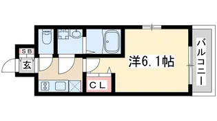 エスリード新大阪ザ・プレミアイースト【14階】の間取り