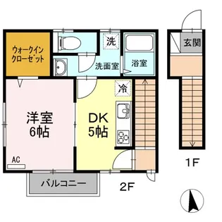 ヒルズ新宮苑【2階】の間取り
