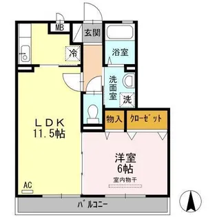 i・パラッツオ【2階】の間取り