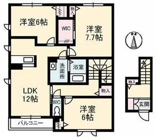 サン・プレジオ 美【2階】の間取り