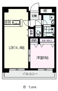 グランディール駅南【6階】の間取り