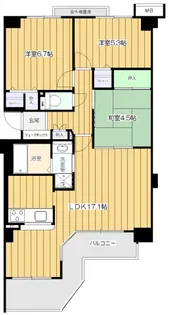 セントポリア豊中壱番館【5階】の間取り