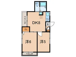 メゾンフラワー【2階】の間取り
