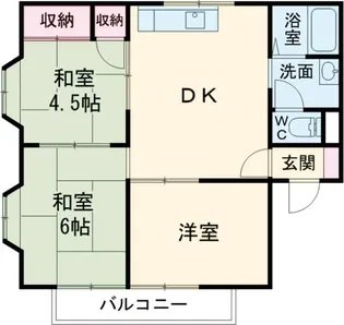 サンクチュアリ中村D【1階】の間取り
