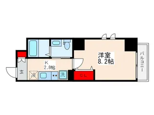朱雀楼 東京【8階】の間取り