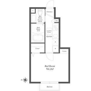 エルスタンザ明大前【1階】の間取り