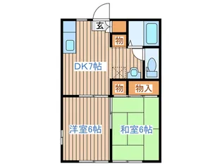 ハイツ楓【1階】の間取り