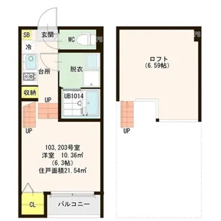 ハーモニーテラス東仙台V【1階】の間取り