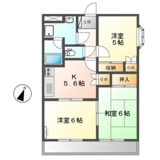 メゾンドルーチェ【1階】の間取り
