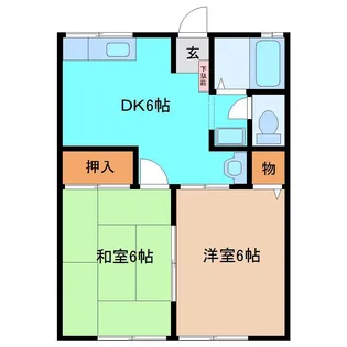 クレセント【1階】の間取り