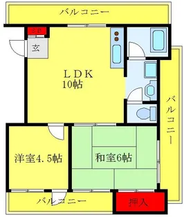フラッツ東長崎【3階】の間取り