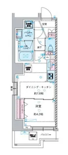 ジェノヴィア幡ヶ谷【7階】の間取り