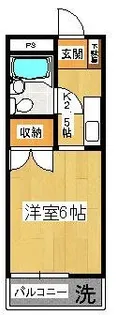 第1ローズハイツ【2階】の間取り