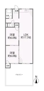 舟入南マンション【2階】の間取り