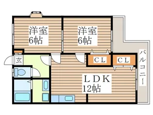 サンメモリ-羽村【2階】の間取り