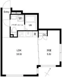 オーキッドレジデンス代々木 EAST【1階】の間取り