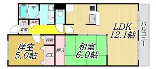 コウジィコート園田【1階】の間取り